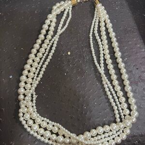 Vintage 1970’s Multi-layer Pearl Necklace, costume jewelry